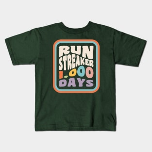 Run Streak Run Streaker 1,000 Days of Running Comma Day Kids T-Shirt